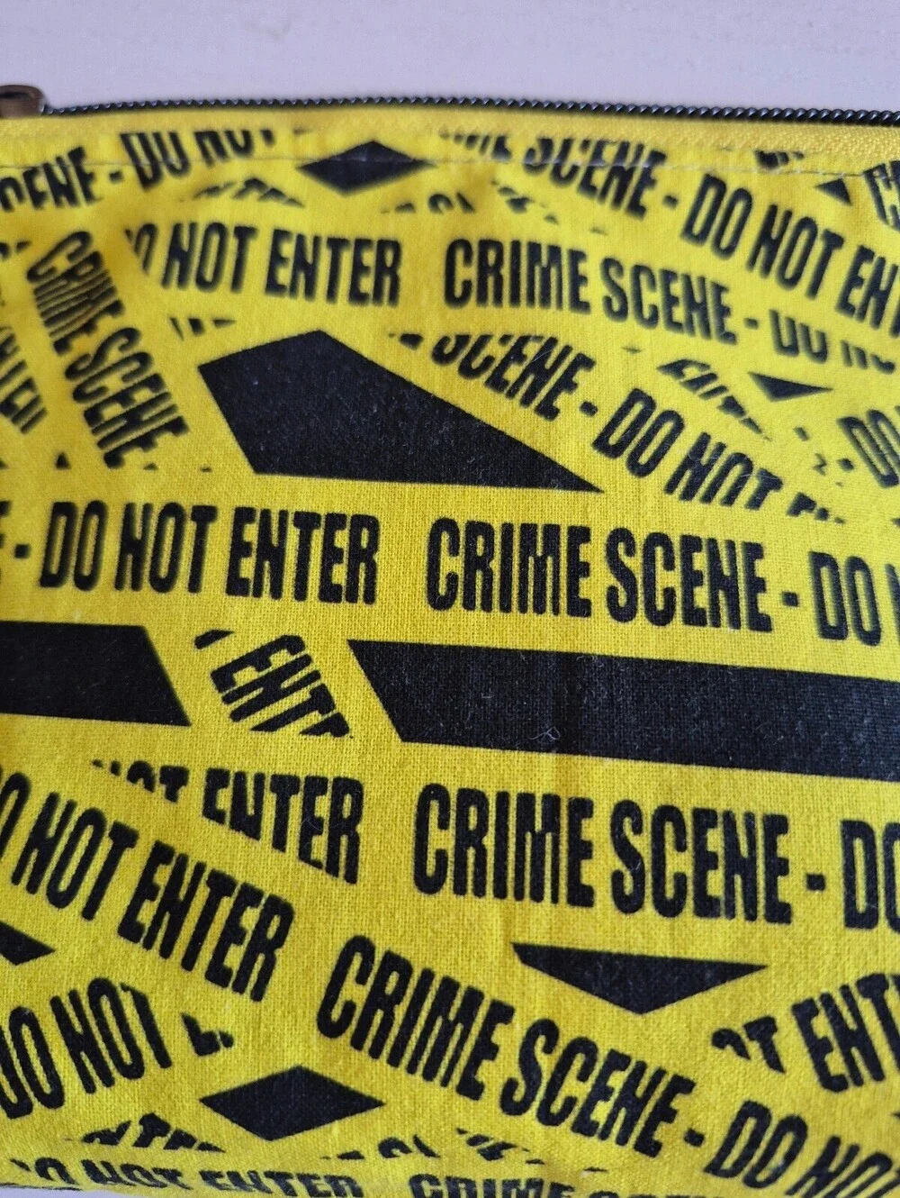 Caution tape black and yellow Versatile Cosmetic Pouch